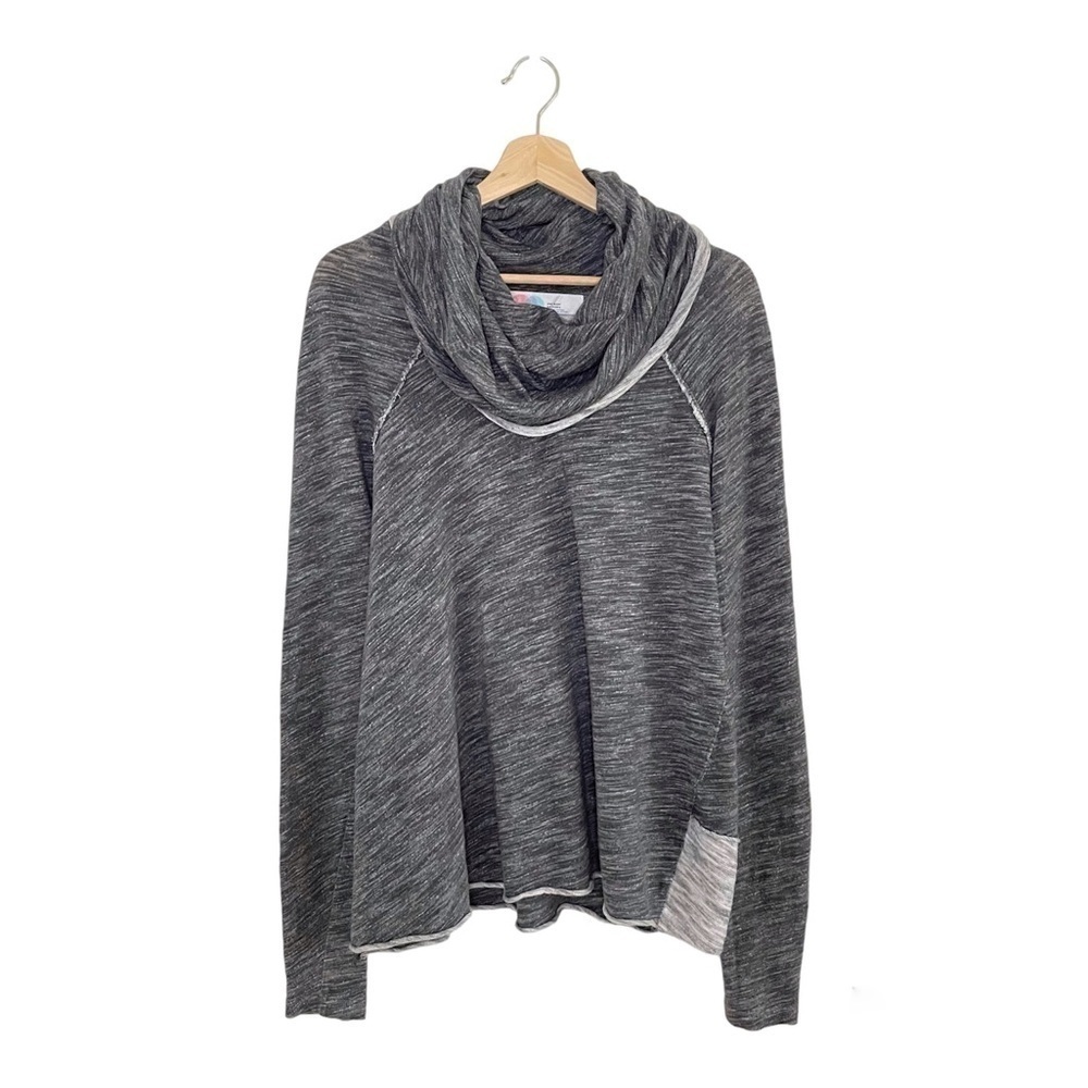 Free People Beach Cocoon Cowl Long Sleeve Slouchy Pullover Top Grey One Body - Picture 5 of 15